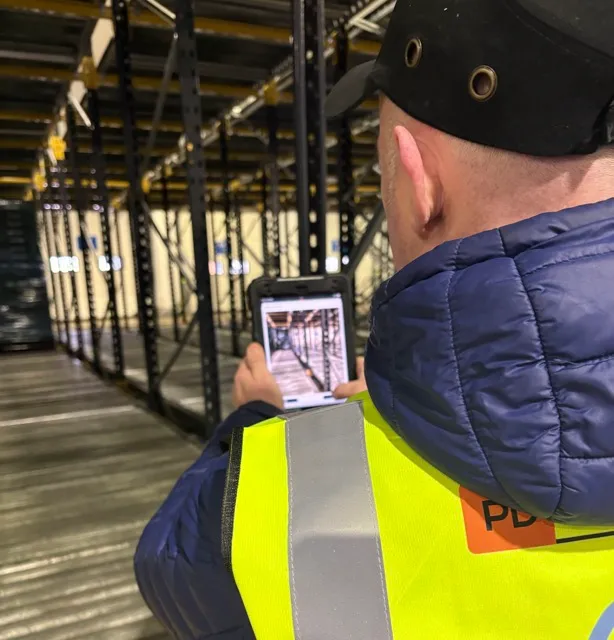 SEMA inspection recording in warehouse aisle