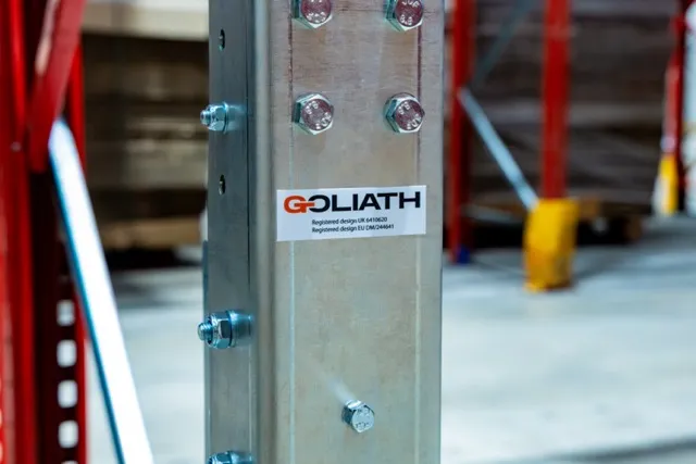 Goliath upright protection installed in warehouse
