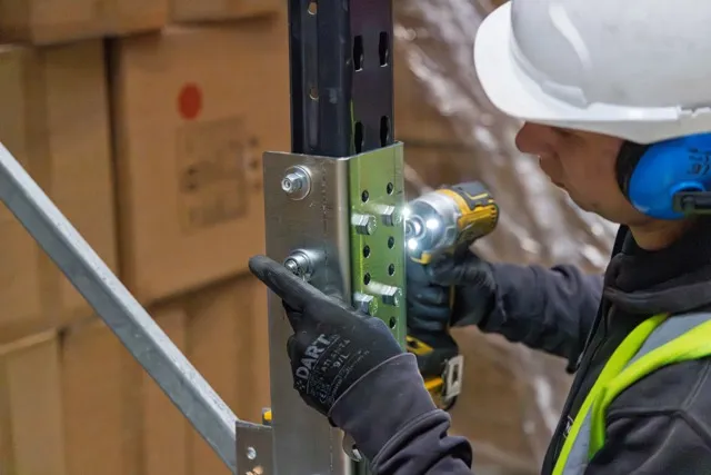 Goliath team on site for a warehouse racking assessment